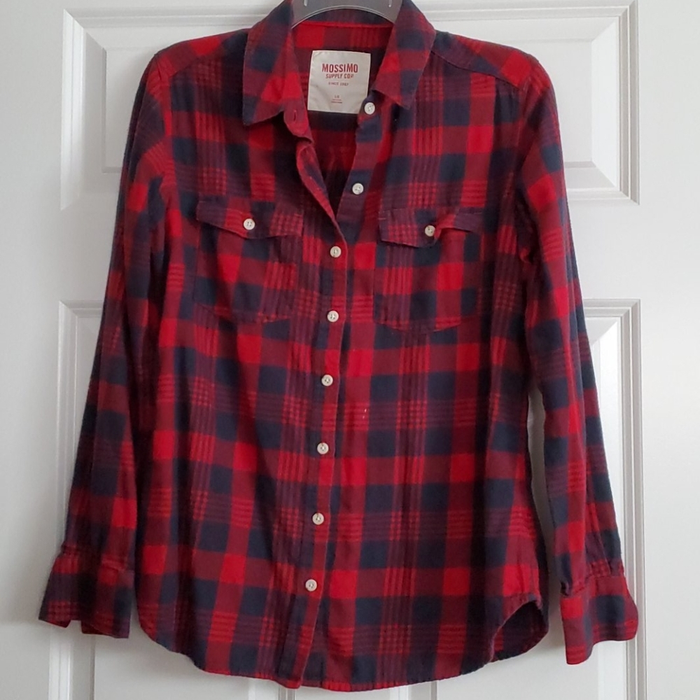 Womens Red Plaid Flannel
